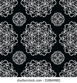Dark diamond seamless pattern. black and white Vector seamless pattern. Seamless background pattern. Modern stylish texture. Repeating geometric.