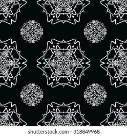 Dark diamond seamless pattern. black and white Vector seamless pattern. Seamless background pattern. Modern stylish texture. Repeating geometric.