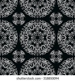 Dark diamond seamless pattern. black and white Vector seamless pattern. Seamless background pattern. Modern stylish texture. Repeating geometric.