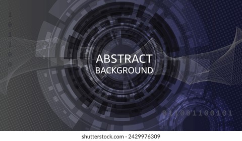diseño de fondo abstracto de la tecnología cibernética futurista digital oscuro