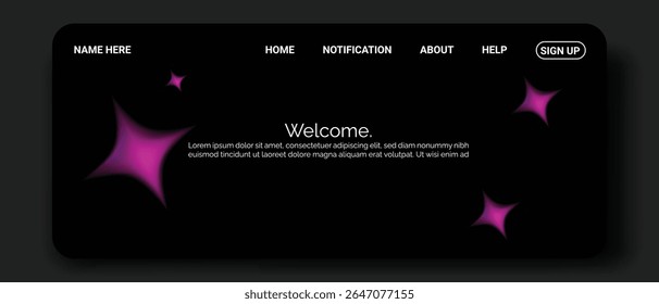 Uma interface digital escura com um fundo preto de canto arredondado. 
