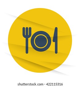 Dark Dinner icon label on wrinkled paper
