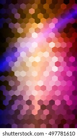 dark disco background. hexagon pattern. vector illustration. for design