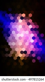 dark disco background. hexagon pattern. vector illustration. for design