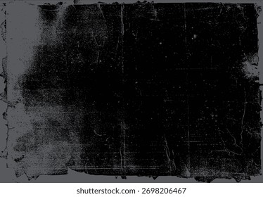 Textura grunge angustiada escura com efeito de papel áspero e manchas dispersas e linhas pretas