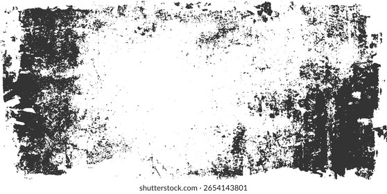 A dark distressed textured abstract background with white negative space and scattered speckles.