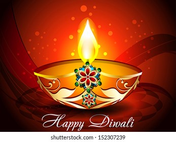 Dark Diwali Background Vector Illustration 