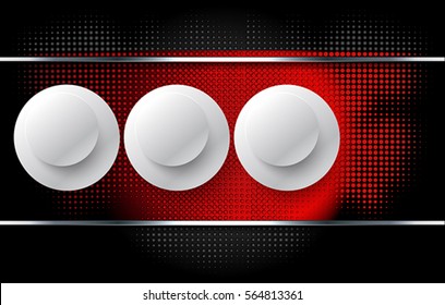 The dark dots background and white circles