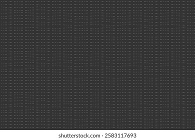 Dark dotted pattern with small white dots evenly spaced. The dotted design creates a textured effect. Ideal for backgrounds, this dotted pattern is simple. Vector background with copy space.