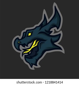 The Dark Dragon head Mascot