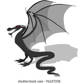 dark dragon with wings