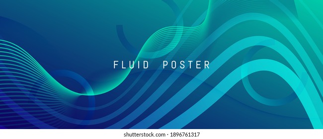 Dark Dynamic Wave. Flow 3d Stripes. Vector