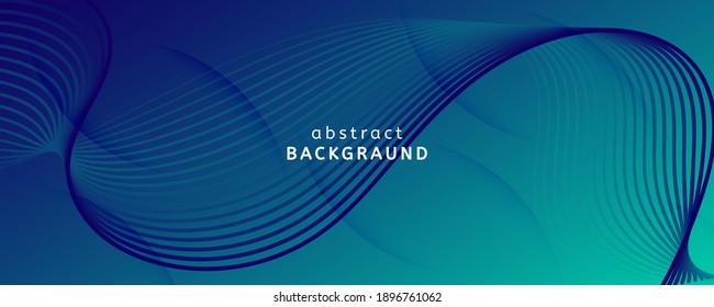 Dark Dynamic Wave. Flow Abstract Flyer. Curve