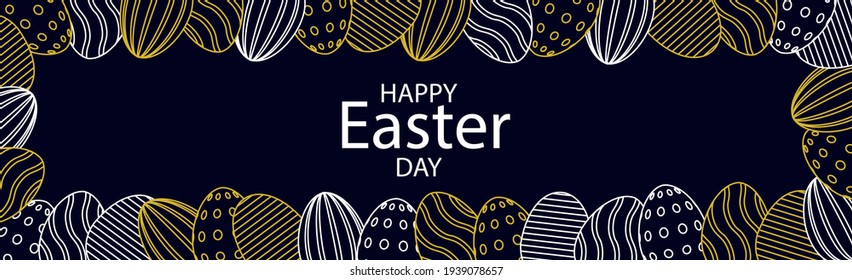 Antecedentes de la Pascua Oscura con felicitaciones por la fiesta de Pascua - Ilustración vectorial