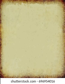 Dark Edged Paper. Cracked Old,burnt Paper Texture.Abstract fashion grunge background. Vector illustration