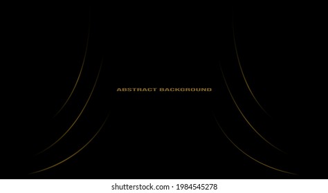 dark elegant background with gold stripes for banner, cover, poster, social media background, card background
