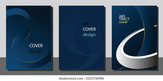 Dark elegant cover vector design. Modern and premium cover. A4 size book cover template for annual report, magazine, booklet, proposal, portfolio, brochure, poster