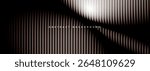 Dark elegant glowing ribbed abstract background. Vector illustration wide banner design