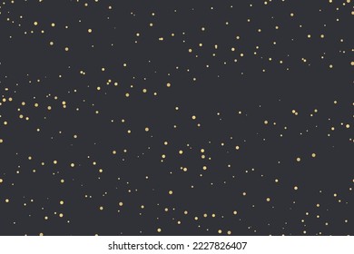 dark elegant seamless pattern with golden dots, christms, New Year's Eve, party, night sky background- vector illustration