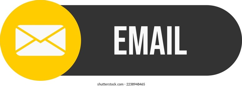 Dark email button. Dark theme button for send an email.