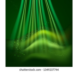 Dark emerald green precious background with soft delicate folds