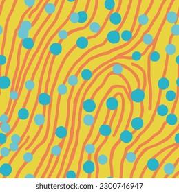 Dark Endless Summer Spring Artwork Design. Yellow Repetitive Nature Artistic Element, Seamless Print. Colorful Continuous Contemporary Organic Shape Wallpaper. 