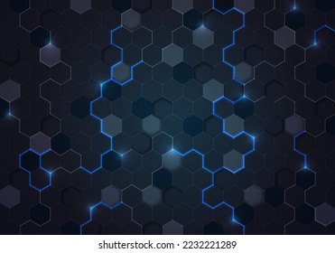 Dark Energy And Hexagon Technology Background