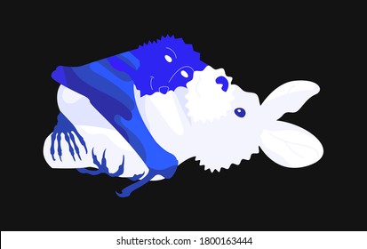  Dark essence absorbs the light. concept of love of diametrically opposed beings.Vector illustration