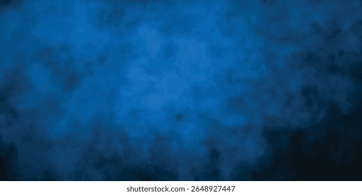 Fundo de névoa azul etéreo escuro com elementos de fluxo suave

