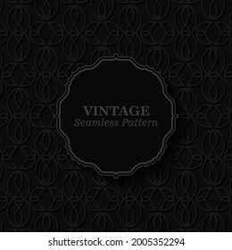 dark ethnic seamless pattern template