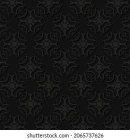 dark ethnic seamless pattern template