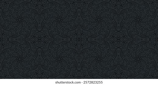 dark ethnic seamless pattern template