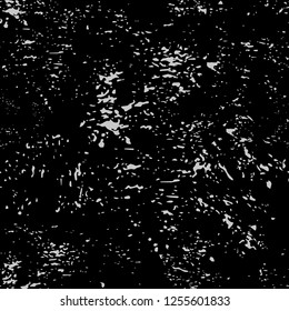 Dark expressive abstract roughly scratced seamless pattern. Black randomly cracked and stained grunge background.Old damaged texture.Textile, fabric, package, poster, print, wrapping, wallpaper design