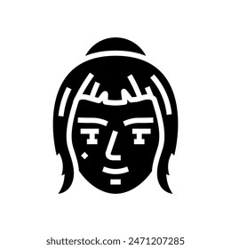 dark eyeliner goth subculture glyph icon vector. dark eyeliner goth subculture sign. isolated symbol illustration