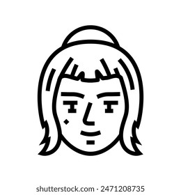 dark eyeliner goth subculture line icon vector. dark eyeliner goth subculture sign. isolated contour symbol black illustration