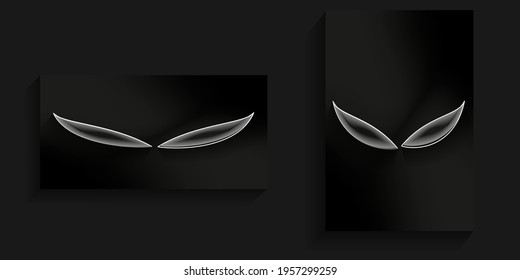 Dark eye-shaped white background for card backgrounds, banners, social media backgrounds, wallpapers 