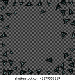 Vector transparente de fondo oscuro de la faceta. Sólo triangular moderno. Plantilla de fibra triangular. Ilustración Futurista de Jet Black.