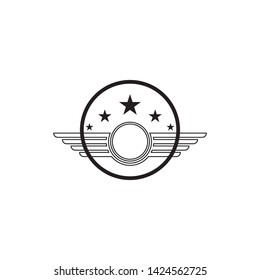 dark Falcon Wing Logo Template vector icon