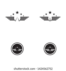 dark Falcon Wing Logo Template vector icon