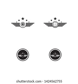 dark Falcon Wing Logo Template vector icon