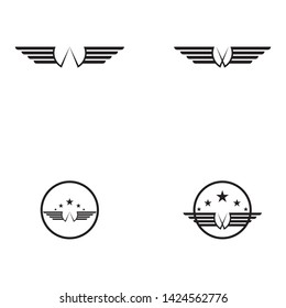 dark Falcon Wing Logo Template vector icon