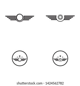 dark Falcon Wing Logo Template vector icon