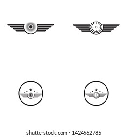 dark Falcon Wing Logo Template vector icon