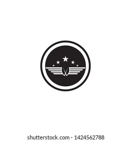dark Falcon Wing Logo Template vector icon