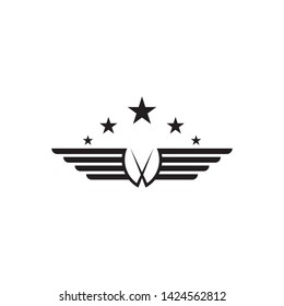 dark Falcon Wing Logo Template vector icon