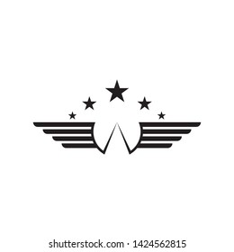 dark Falcon Wing Logo Template vector icon