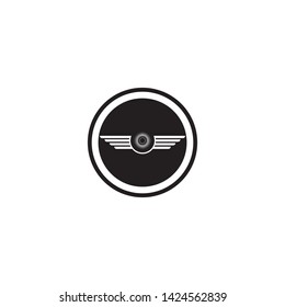 dark Falcon Wing Logo Template vector icon