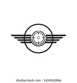 dark Falcon Wing Logo Template vector icon