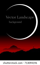 dark fantasy landscape with copyspace