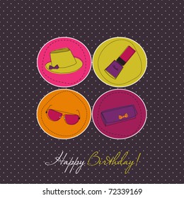 Dark fashion birthday card
